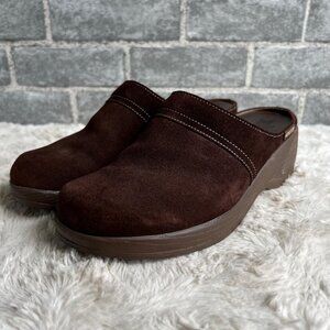 Mephisto Women's Brown Suede Clogs